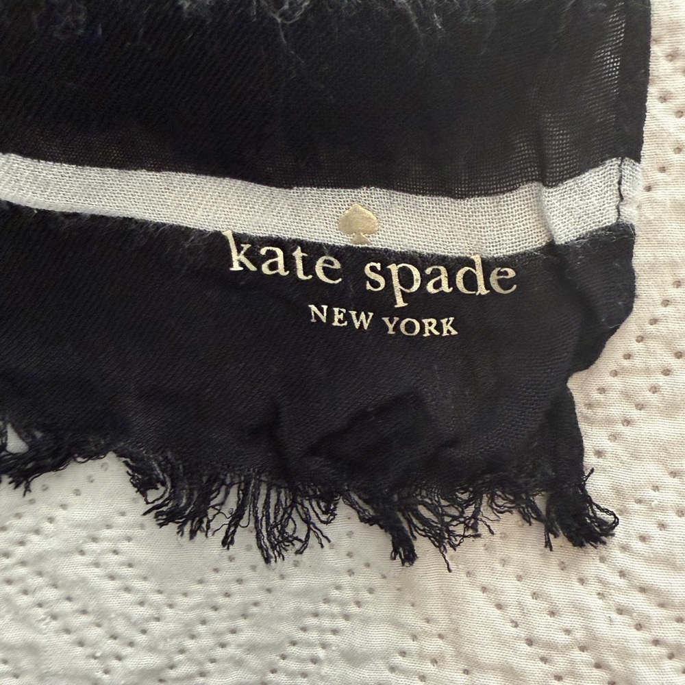 Kate Spade Designer Scarf Black & White